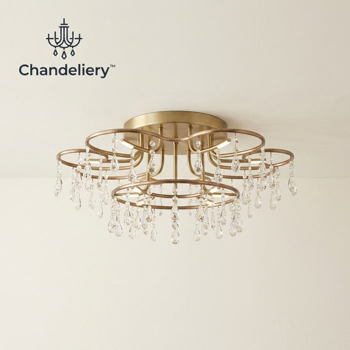 Chandeliery™ Celeste Ring Flush Mount Ceiling Light — Low-Profile Ceiling Fixture for Daily Indoor Use