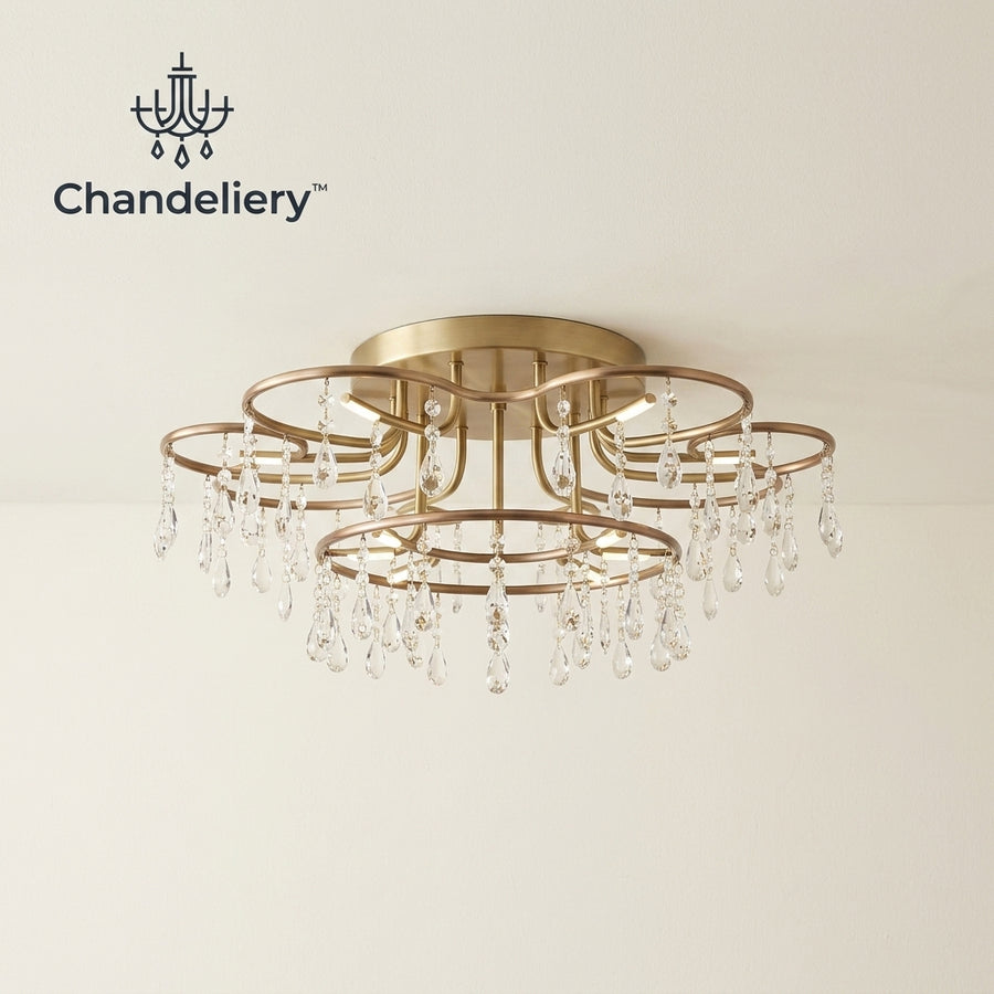 Chandeliery™ Celeste Ring Flush Mount Ceiling Light — Low-Profile Ceiling Fixture for Daily Indoor Use