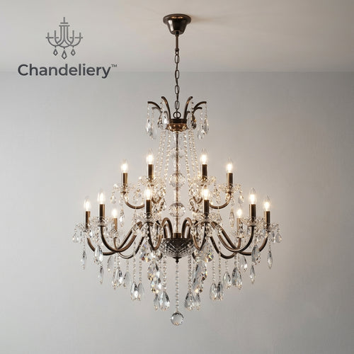 Chandeliery™ Classic Crystal Multi-Light Chandelier — Decorative Ceiling Light for Dining Rooms & Foyers